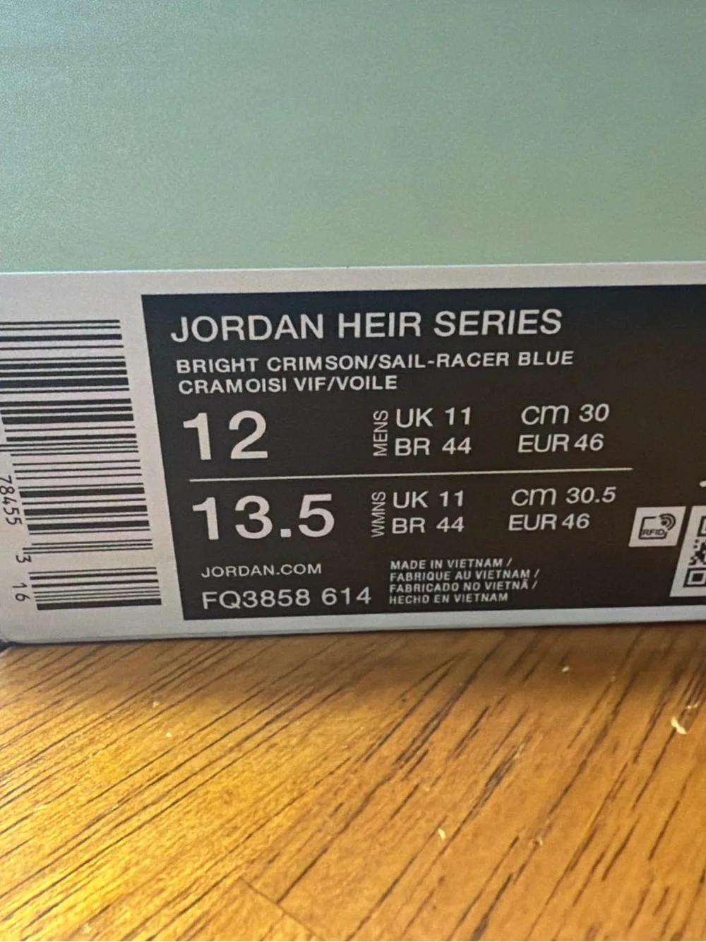 Brand New Air Jordan Basketball Heir Series Men’s Size 12 Medium 100% Authentic